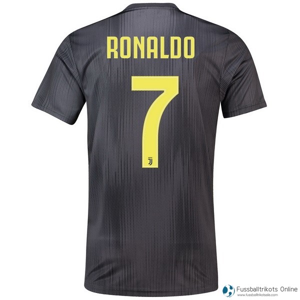 Juventus Trikot Ausweich Ronaldo 2018-19 Grau Fussballtrikots Günstig